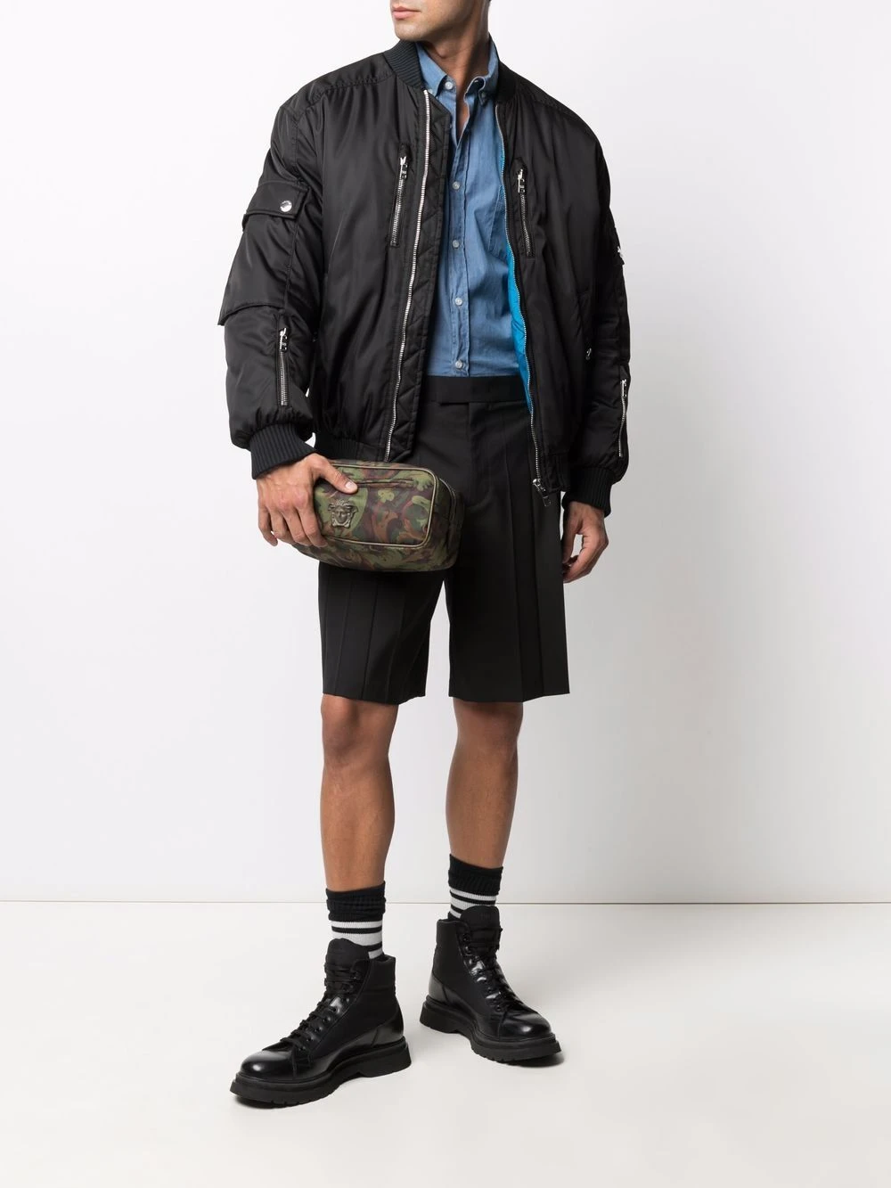 Versace Haute Qualité Pochette à imprimé camouflage pochettes & minaudières homme 4 Versace pochette à imprimé camouflage