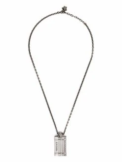 Versace collier à pendentif à logo gravé
