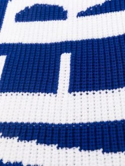 Versace écharpe longue à logo intarsia