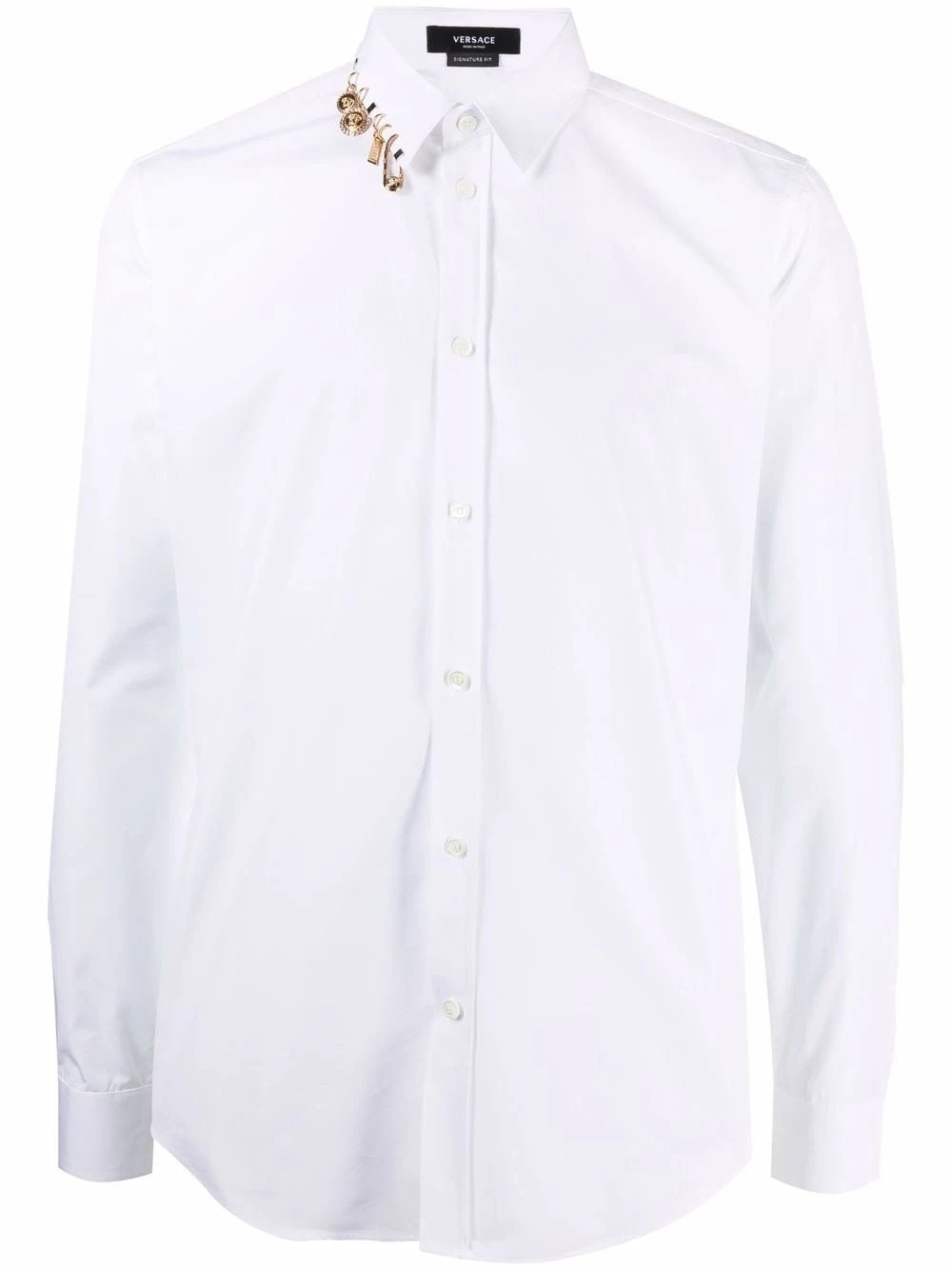 Versace Qualité garantie 100% Chemise à breloques au col chemises homme 3 Versace chemise à breloques au col