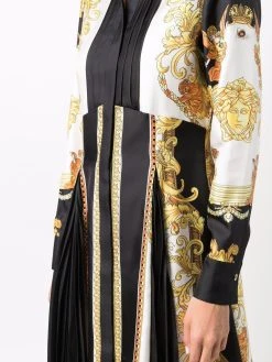 Versace robe imprimée à manches longues