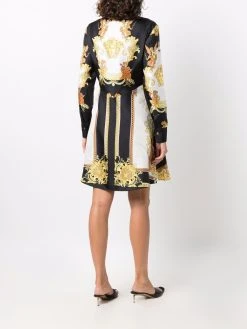 Versace robe imprimée à manches longues