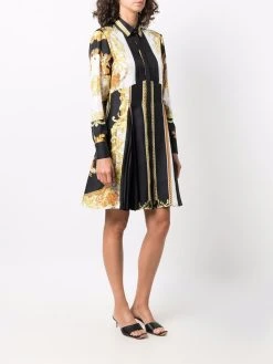 Versace robe imprimée à manches longues