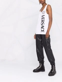 Versace débardeur à logo imprimé