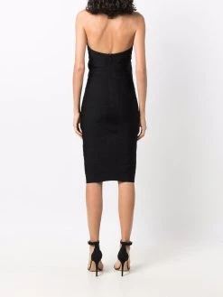 Versace robe dos-nu à détail d'épingle