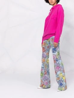 Versace Hoodie à logo texturé Discount En Ligne hoodies femme 13 Versace hoodie à logo texturé