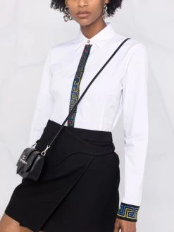 Versace chemise en popeline à détails Greca