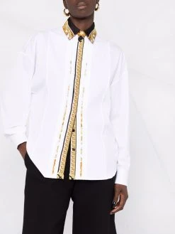 Versace Qualité garantie 100% Chemise à imprimé Medusa Renaissance chemises femme 12 Versace chemise à imprimé Medusa Renaissance