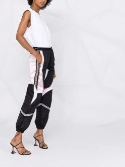 Versace pantalon de jogging à bandes Greca