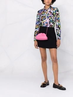 Versace minijupe en satin à taille haute