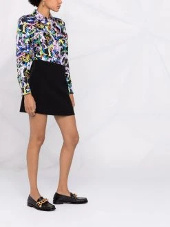 Versace minijupe en satin à taille haute