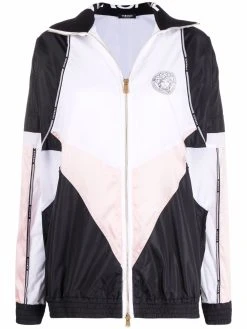 Versace veste légère à bandes Greca