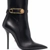 Versace bottines à détail d'épingle