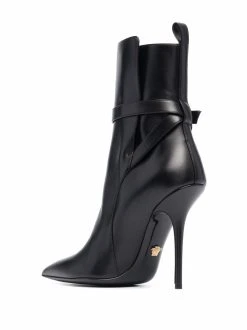 Versace bottines à détail d'épingle