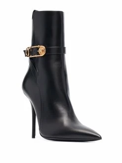 Versace bottines à détail d'épingle