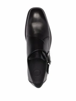 Réduction Versace Chaussures en cuir à double boucles chaussures à boucles homme 9 Versace chaussures en cuir à double boucles