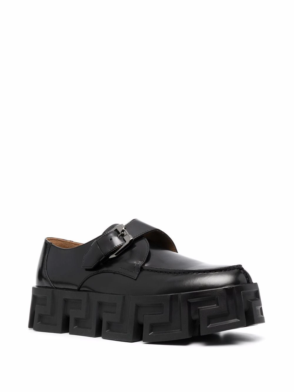 Prix Abordable Versace Mocassins à détail Greca chaussures à boucles homme 4 Versace mocassins à détail Greca