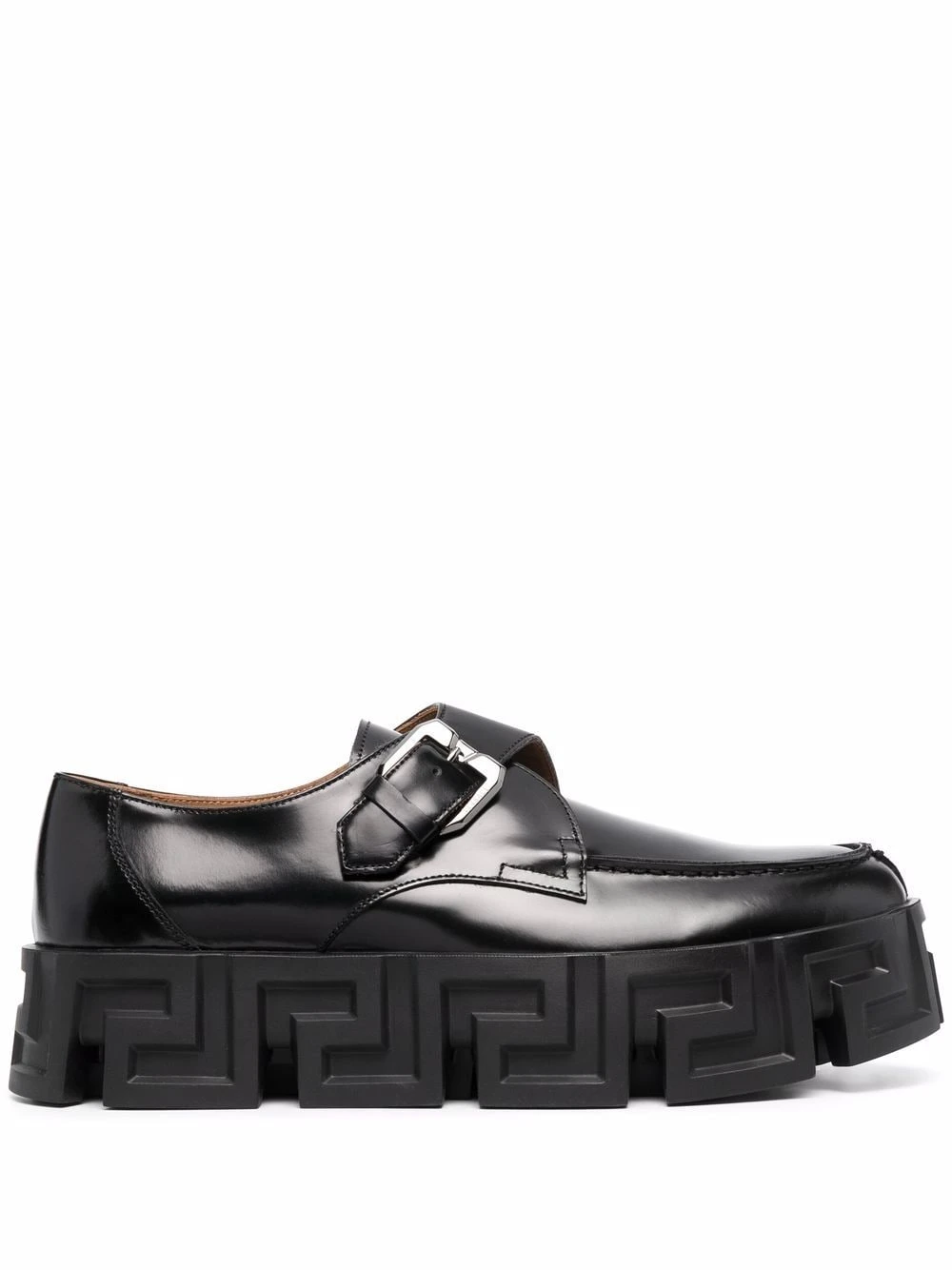Prix Abordable Versace Mocassins à détail Greca chaussures à boucles homme 3 Versace mocassins à détail Greca