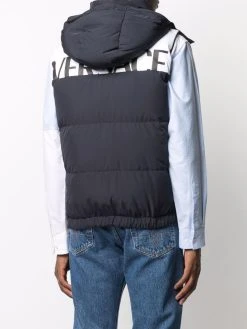 Versace gilet matelassé à logo imprimé