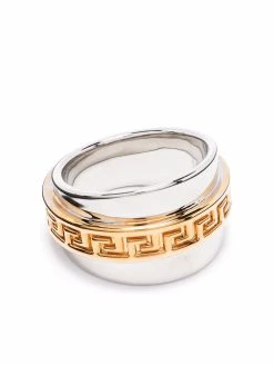 Versace bague Greca bicolore