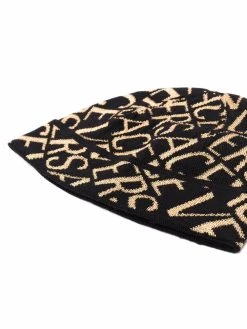 Versace bonnet à logo en intarsia