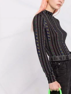 Versace haut Greca à manches longues
