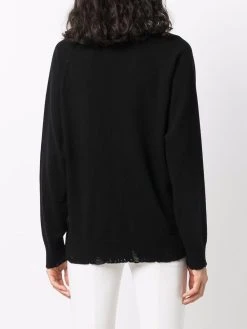 Versace cardigan en maille fine à effet usé