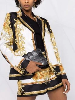 Versace Blazer en soie à imprimé Barocco Qualité Excellente blazers femme 12 Versace blazer en soie à imprimé Barocco