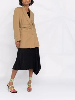 Versace manteau à boutonnière croisée