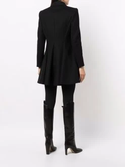 Versace manteau zippé à ourlet péplum