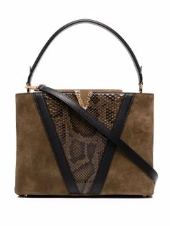 Versace sac à main Virtus à imprimé peau de python