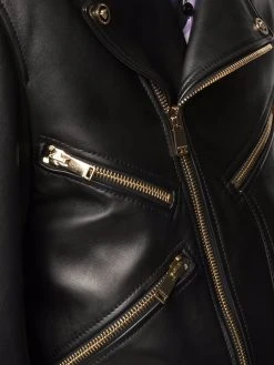 Versace veste en cuir nappa