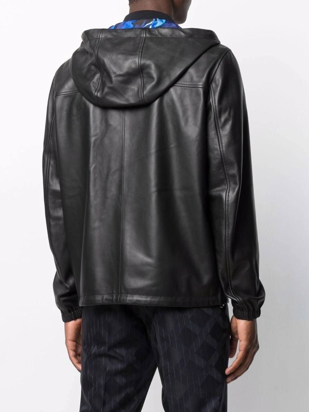 Versace Réduction Veste réversible en cuir nappa vestes à capuche homme 6 Versace veste réversible en cuir nappa