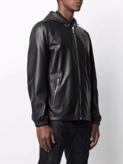 Versace Réduction Veste réversible en cuir nappa vestes à capuche homme 10 Versace veste réversible en cuir nappa