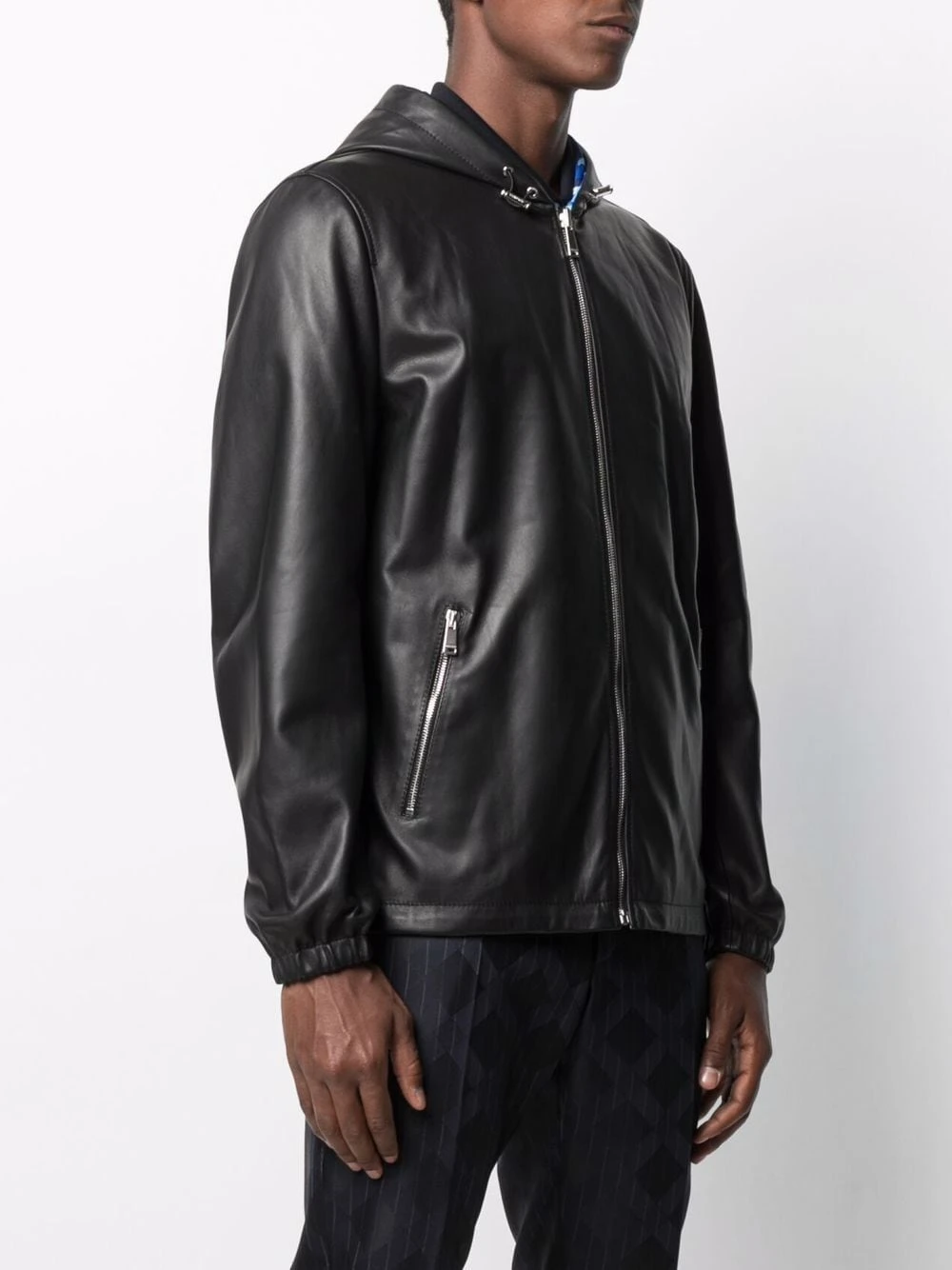 Versace Réduction Veste réversible en cuir nappa vestes à capuche homme 5 Versace veste réversible en cuir nappa