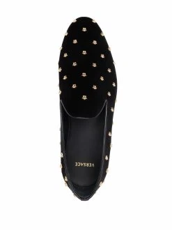 Prix Incroyables Versace Mocassins Medusa à bout en amande chaussons homme 9 Versace mocassins Medusa à bout en amande