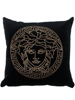 Versace coussin Medusa brodé de sequins