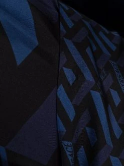 Versace peignoir La Greca en soie à motif monogrammé