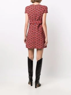 Versace robe courte à logo Greca imprimé