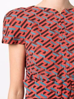 Versace robe courte à logo Greca imprimé