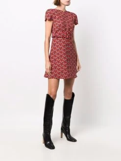 Versace robe courte à logo Greca imprimé