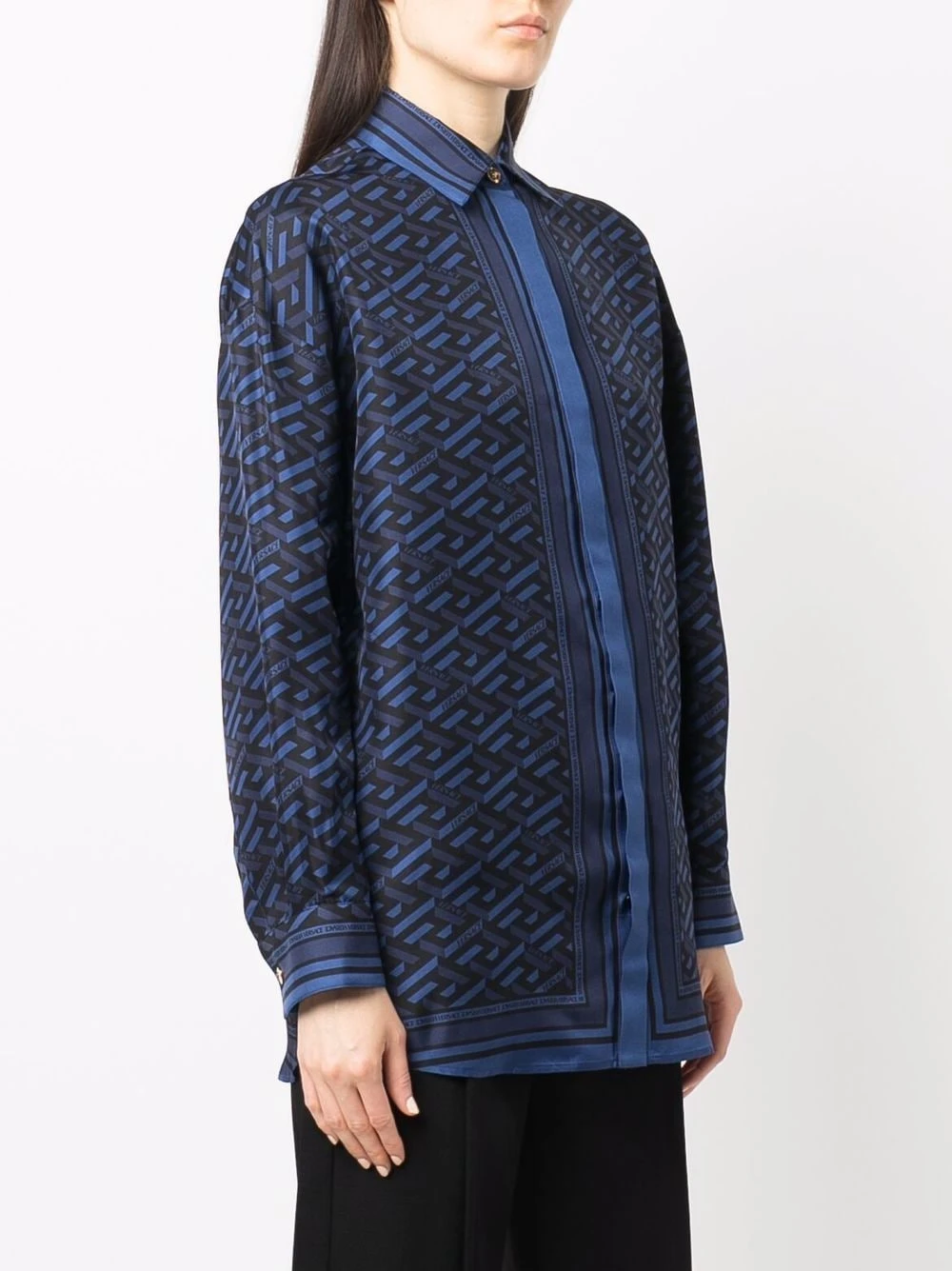 Versace 50% Off De Vente Chemise à logo imprimé blouses femme 6 Versace chemise à logo imprimé