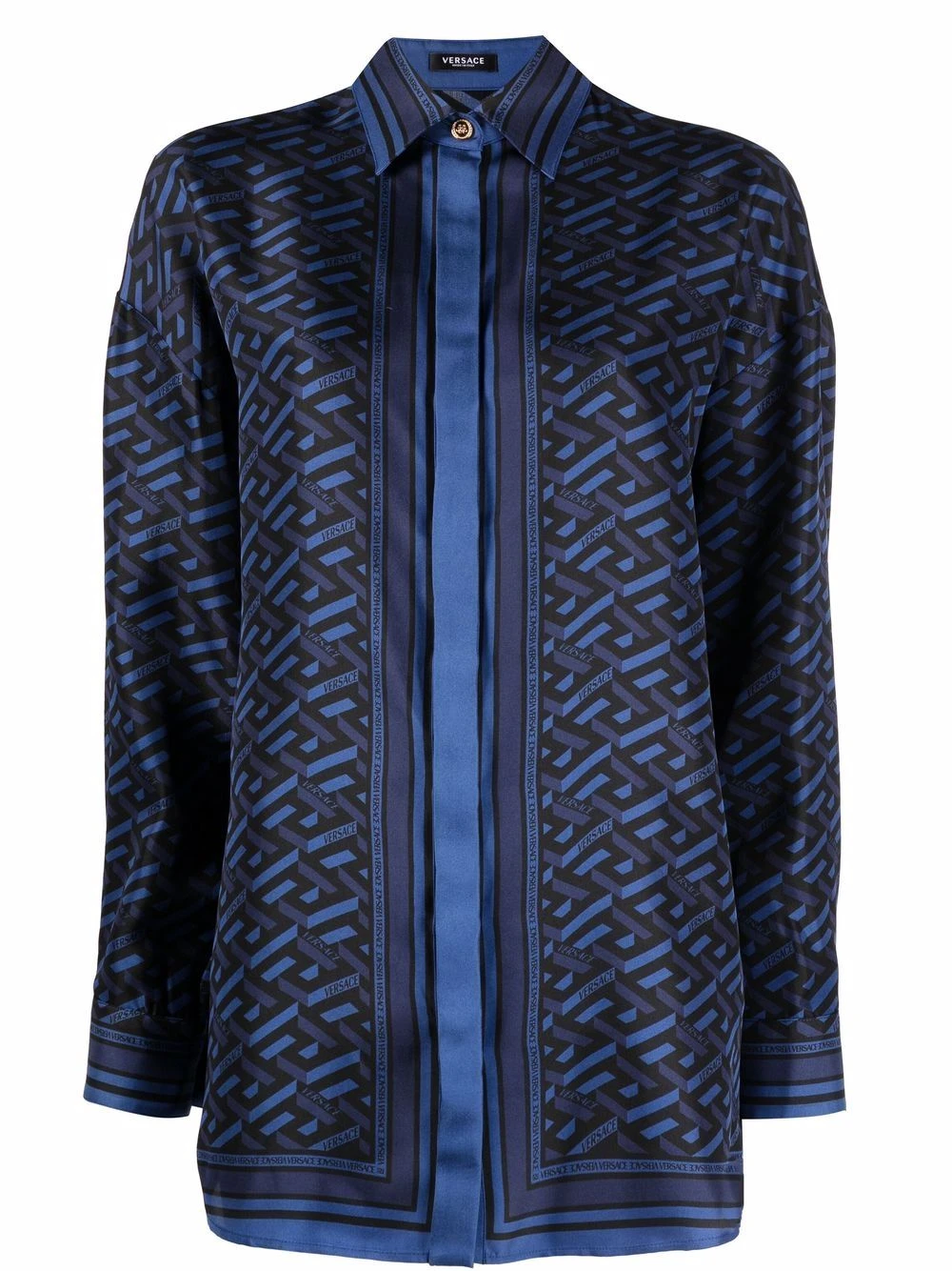 Versace 50% Off De Vente Chemise à logo imprimé blouses femme 3 Versace chemise à logo imprimé