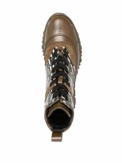 Prix Usine Versace Bottines en cuir à lacets bottes homme 9 Versace bottines en cuir à lacets