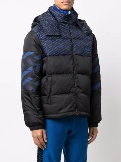 Versace doudoune à logo imprimé