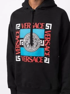 Versace hoodie à logo imprimé