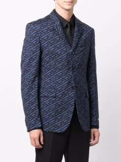 Prix Refroidis Versace Blazer à imprimé La Greca blazers homme 9 Versace blazer à imprimé La Greca
