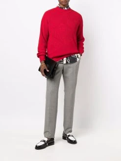 Versace pantalon droit à motif pied-de-poule