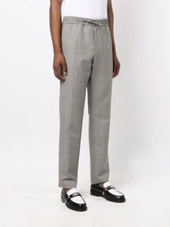 Versace pantalon droit à motif pied-de-poule