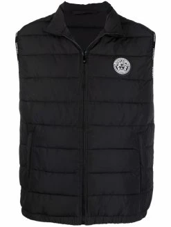 Versace veste matelassée à patch logo